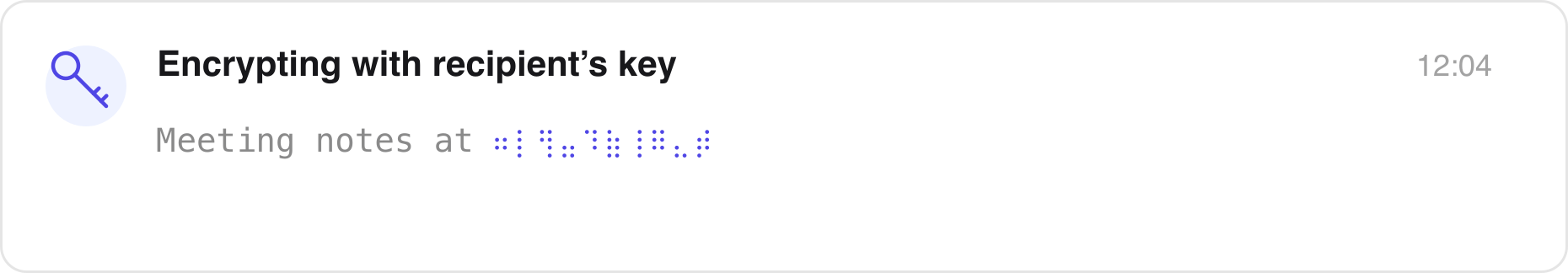 Encrypting with recipient's key